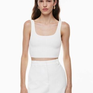 Babaton Sculpt Knit Squareneck Cropped Tank